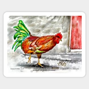 Grand Cayman Rooster Sticker